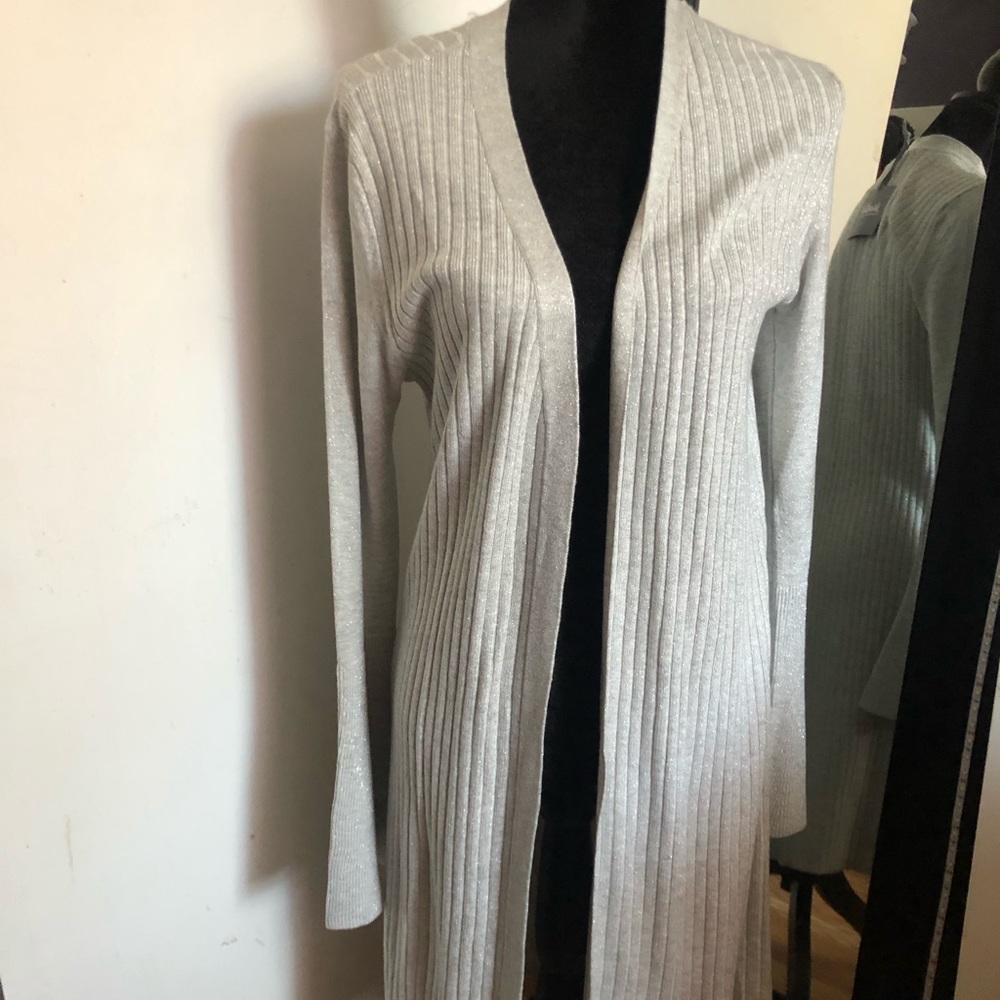 Silver sparkle knee length sweater